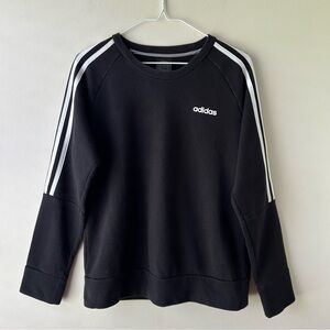 5 FOR $25 | Adidas Pullover Sweatshirt Black White Three Stripe Long Sleeves S
